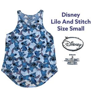 Disney Lilo and Stitch All Over Print Loose Fitting Tank Top Size Small